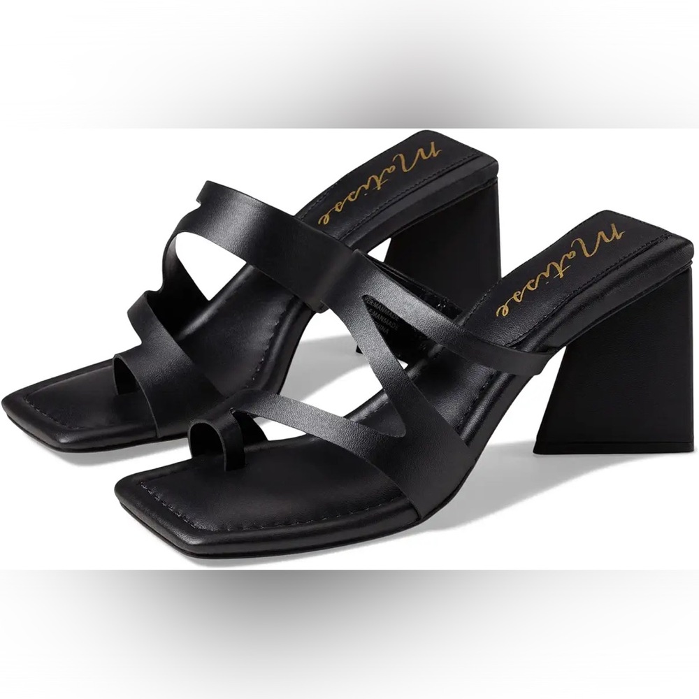Matisse Black Strappy Block Heel Sandals